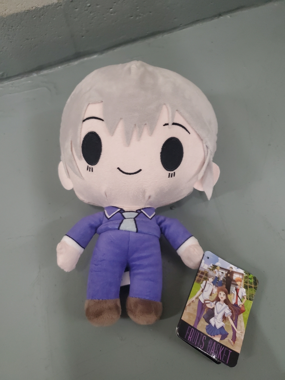 Yuki Fruits Basket Plush Doll - Gray Hair, Purple Outfit 9 Inches